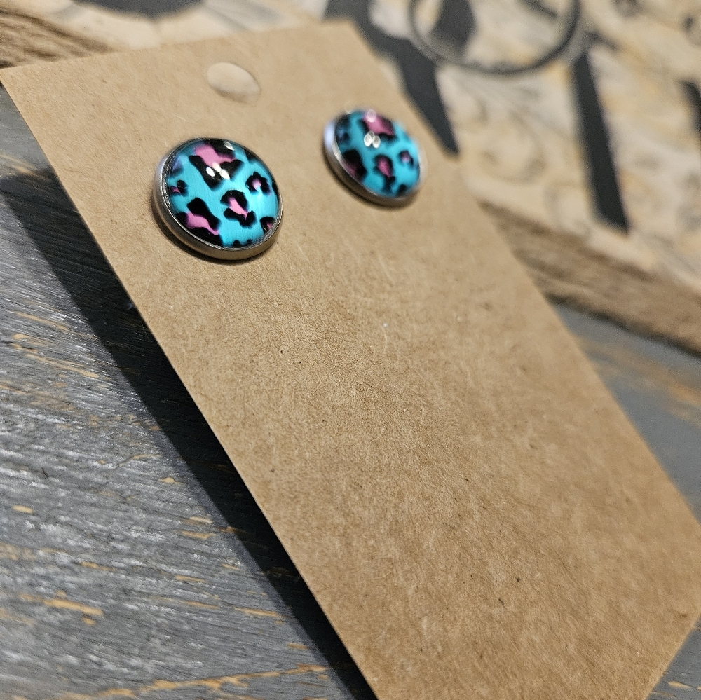 Leopard print earrings